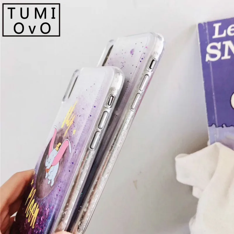 Мультфильм Луна слон Дамбо Жидкий чехол для huawei P30 Pro P20 Lite P10 рlus Nova 4 3 3e 3i 2 2S 2i P Smart Коврики 20 20X