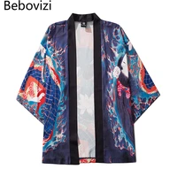 traditional yukata haori japanese style print thin kimono summer women clothing jacket shirt male cardigan tops korean hanbok
