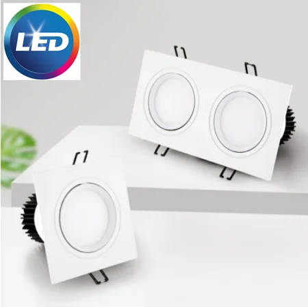 

Recessed Double LED Dimmable Downlight COB 7w 9w 12W 24W Spot Decoration Room Ceiling Lamp AC 220V LED Panel Lights Hotel Room
