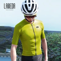 lameda soft breathable men cycling jersey tight fit spring summer anti pilling bike jeresy top road team bicycle jersey pockets