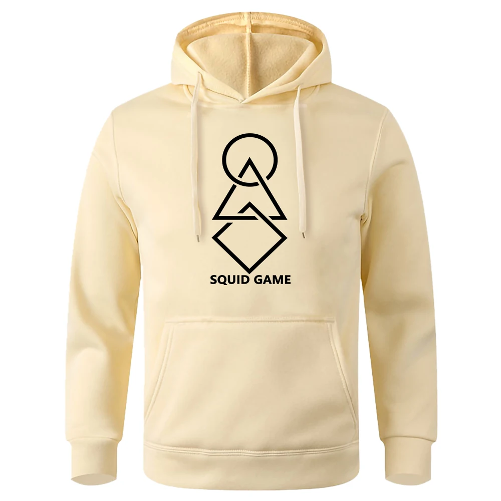 

Autumn Hot Squid Game Geometry Graphic Print man'S Long Sleeve Cozy Breathable Sudadera Cosy Oversized Fashion mens Hoodies