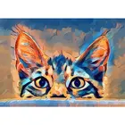 Алмазная 5D картина QIQING с животными, кошками, алмазная вышивка, цветная картина маслом, мозаика, Набор для вышивки крестиком сделай сам, украшение для дома, подарок