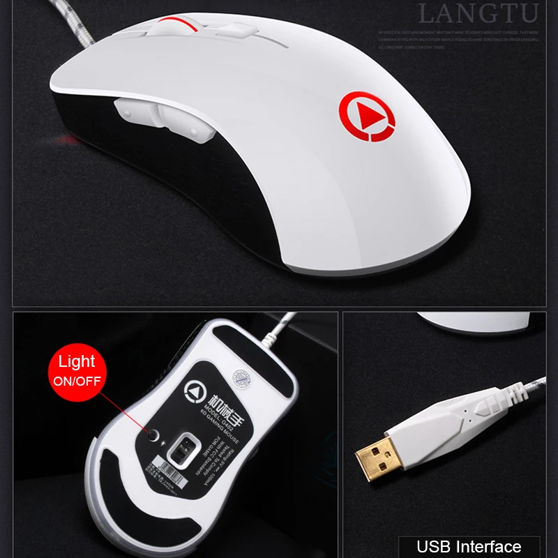 Проводная эргономичная игровая мышь G402 с RGB светодиодный подсветильник кой 4000DPI