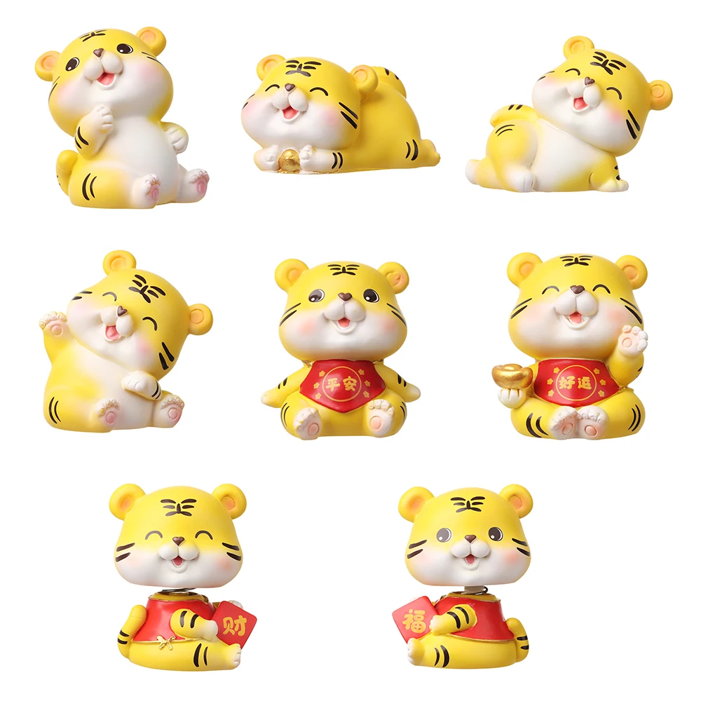 

Car Accessories Cute Cartoon Tiger Decorative Car Decoration Dashboard Ornament Simplicity Resin Crafts Home Desktop Decor