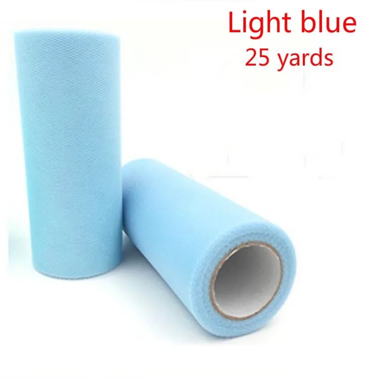 Фатиновая рулонная катушка 25 ярдов 15 см Свадебная настольная дорожка пачка рулон Хрустальный Тюль белая юбка-пачка из органзы Вечерние принадлежности для детского душа - Цвет: C19