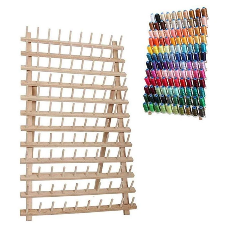 Складной деревянный держатель для резьбы 120 шпули конусные катушки стенд