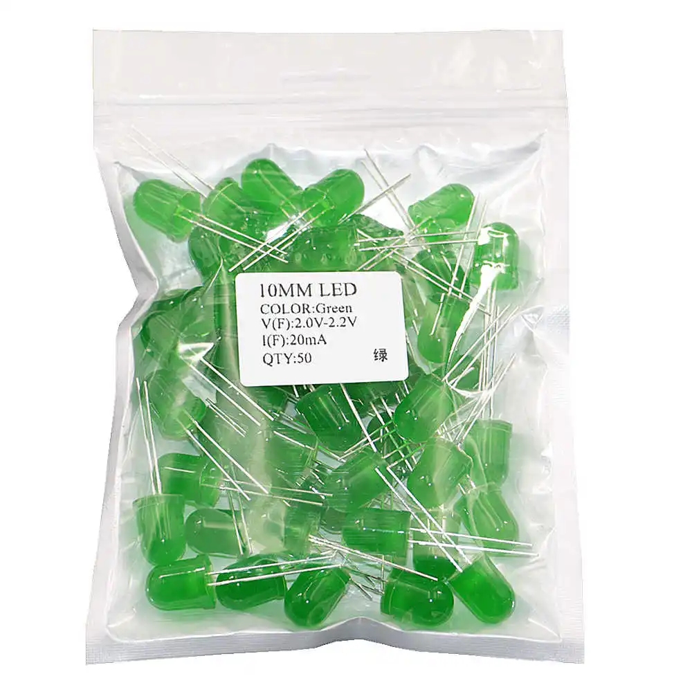 F10 10 мм светодиодный излучающий диод красный белый желтый и зеленый цвета синий 3V