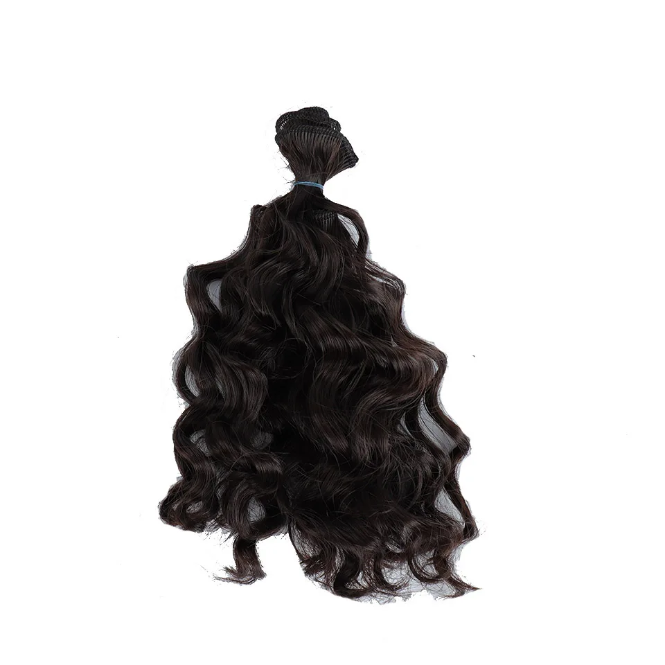 

DIY Wigs 15cm*100cm Black Gold Brown Silver Color Short Curly Hair For 1/3 1/4 1/6 Dolls