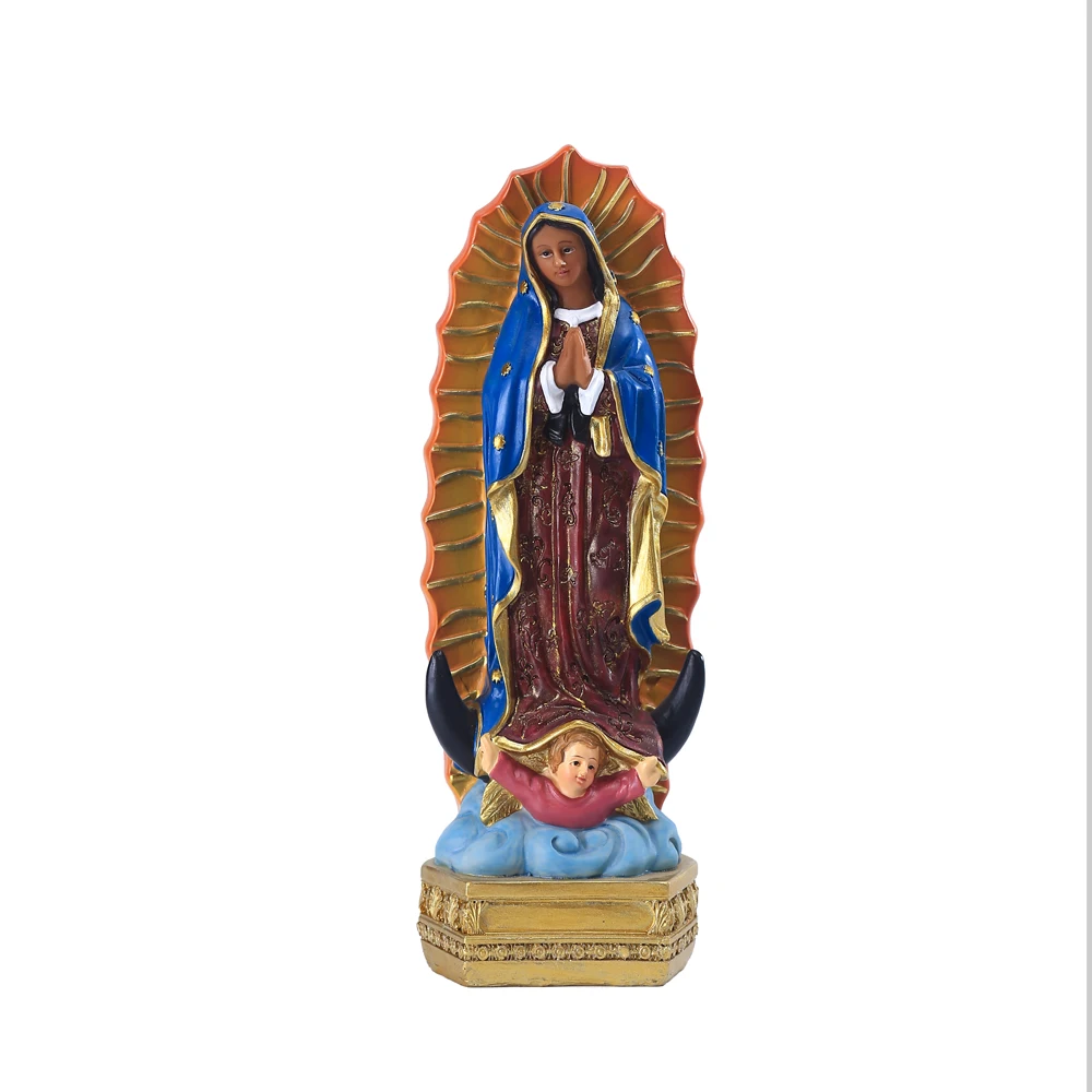 

Statue Figure Of Our Lady Of Guadalupe Mexco Saint Virgin Mary Holy Figurine Christmas Souvenirs Church Gift Home Ornament