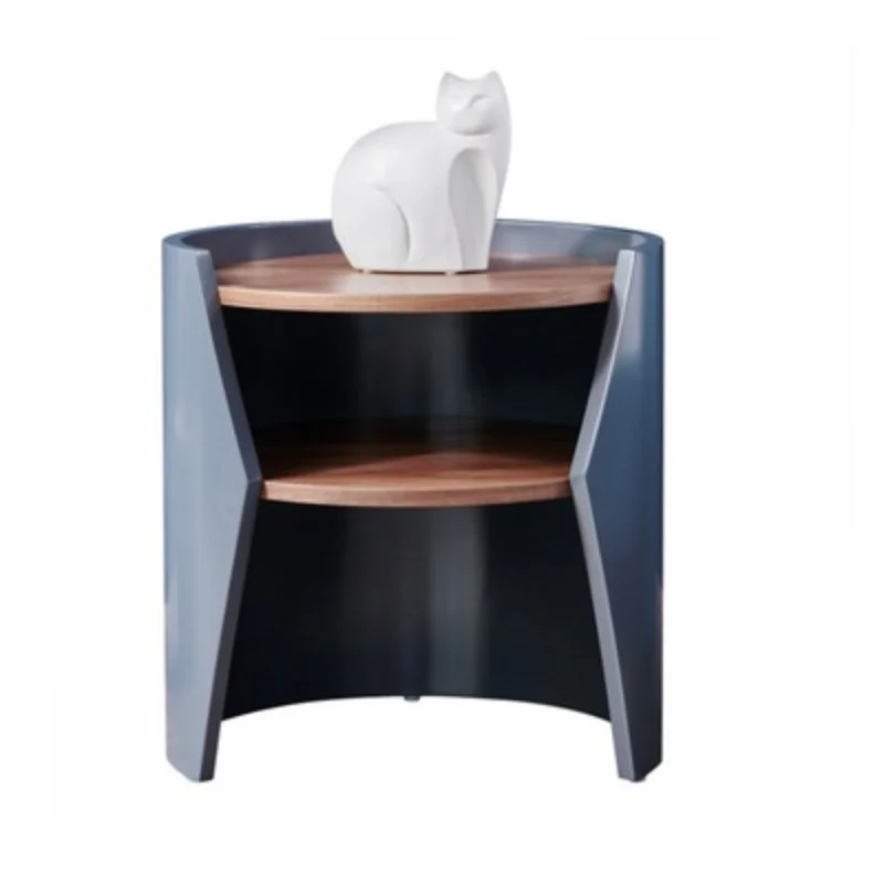 

Дизайнерский креативный двухслойный прикроватный столик с ореховыми краями, современный простой скандинавский уголок, несколько маленьки...
