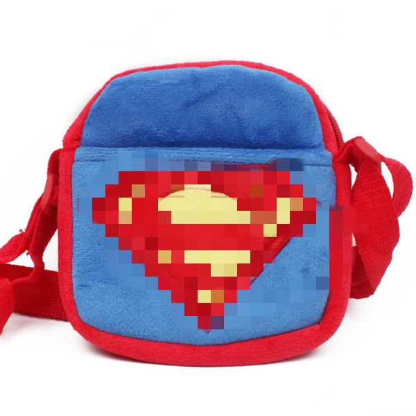 Superman 9 милый мини мультфильм квадратная плюшевая сумка на плечо Дисней Микки Минни Человек-паук Монстр Детская уличная сумка - Цвет: Superman