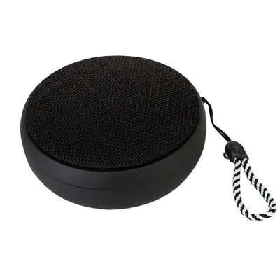 Черный Для Q9 мини портативный Bluetooth динамик Met карты круглый ткань беспроводной Bluetooth пластик открытый аудио - Цвет: Черный