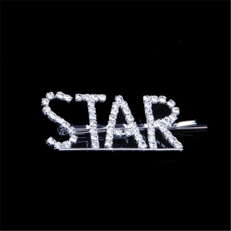 star 1 шт. японский Харадзюку буквы яркие буквы заколки для волос головные уборы для женщин заколки для волос для девочек заколка аксессуары для волос ювелирные изделия - Окраска металла: star