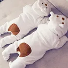 Комбинезон фланелевый для новорожденных мальчиков и девочек, плотный домашний комбинезон для кроватки, зимняя одежда