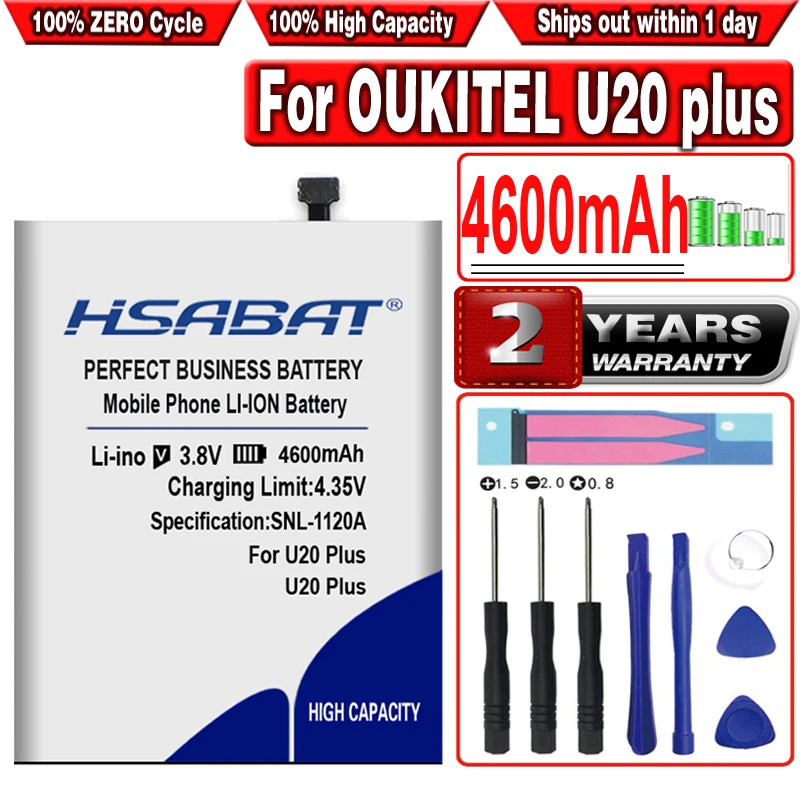 Аккумулятор HSABAT 4600-16500 мАч для Oukitel K10 u16 max / k6 U20 plus u15 pro K5000 K8000 U11 Plus K3 - купить по