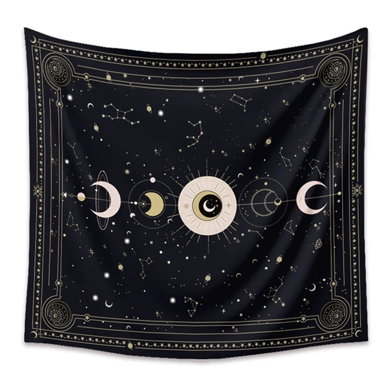

Constellation Stars Moon Bohemian Tapestry Wall Hanging Digital Printed Tapestries Beach Towel Shawl Throw Sheet Home Room Decor
