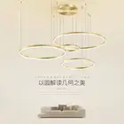 Современная светодиодная Люстра для гостиной, столовой, бара, люстра, роскошная акриловая алюминиевая люстра в виде кольца