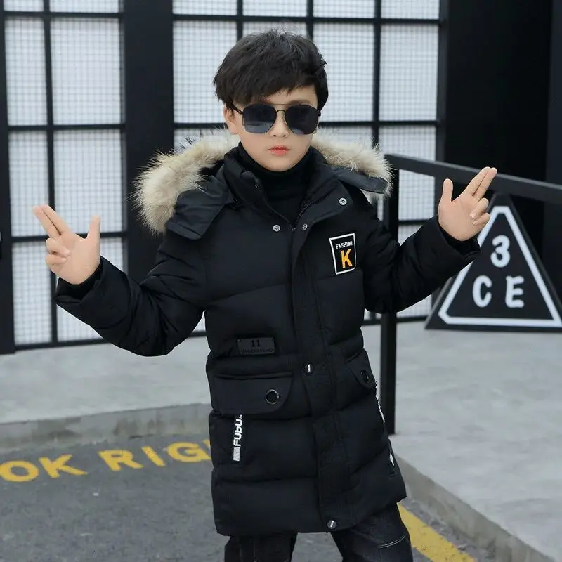 Детская зимняя куртка на мальчика парка 12 одежда 13 мальчиков 14 зимние Костюмы 15 16