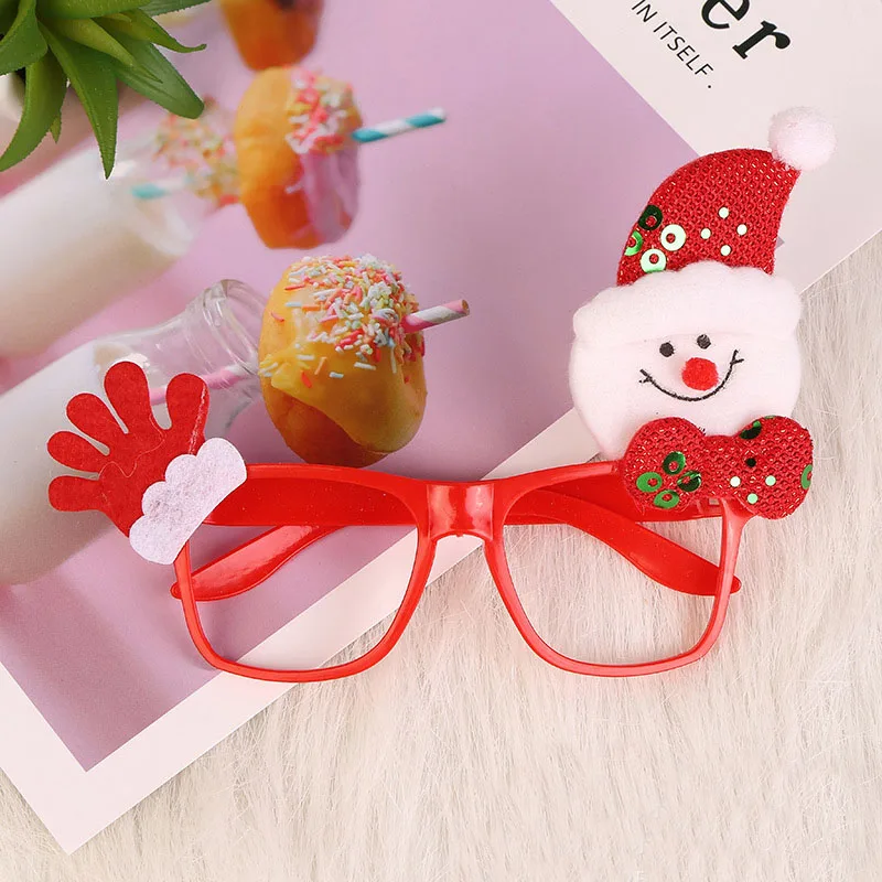 

New Years Eve Party Supplies 2020 Santa Snowman Elk Glasses Christmas Party Cosplay Prop Carnival Supplies Xmas Accessories