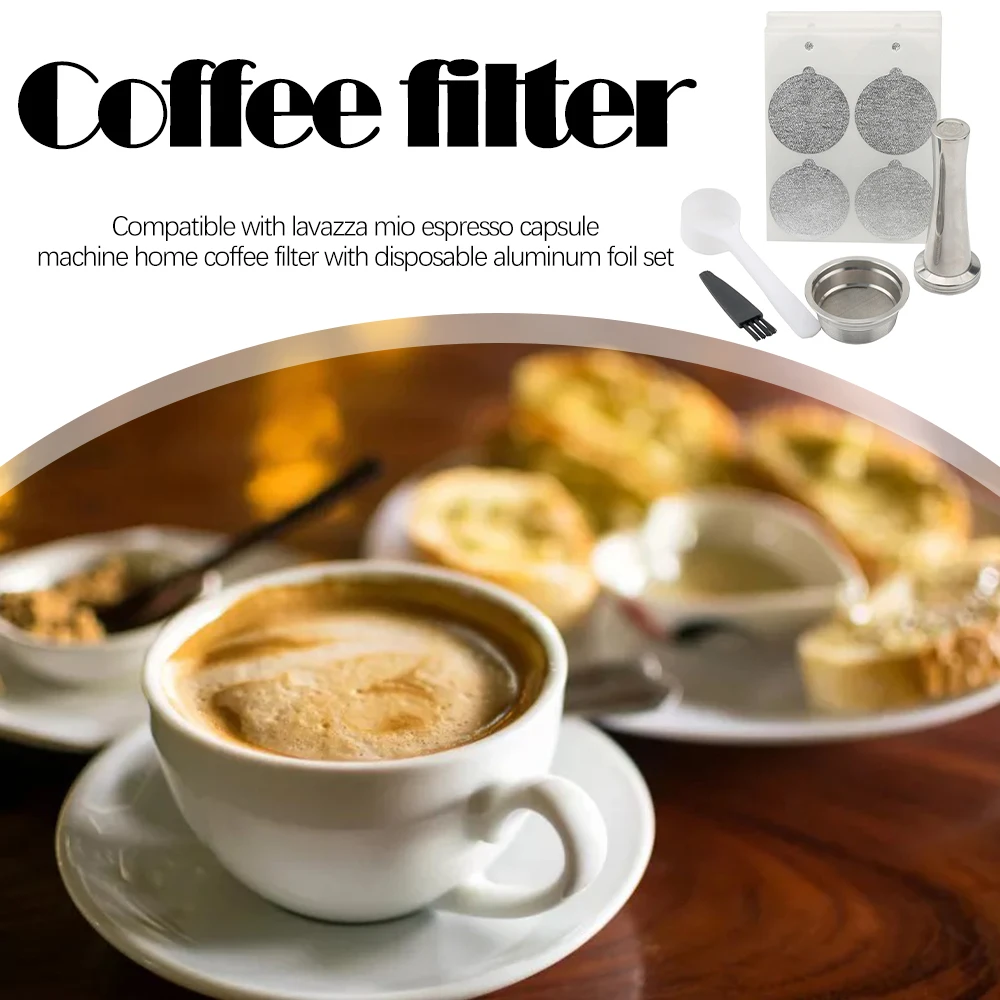 

Reusable Coffee Capsule Disposable Foils Seal Stainless Steel For Lavazza A Modo Mio Filter Pod Aluminum Foil Coffee Machine