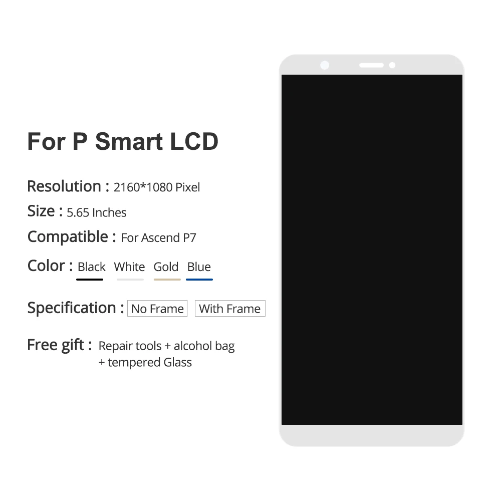 Для Huawei P Смарт ЖК дисплей сенсорный экран дигитайзер сборка для с рамкой рис LX1 L21