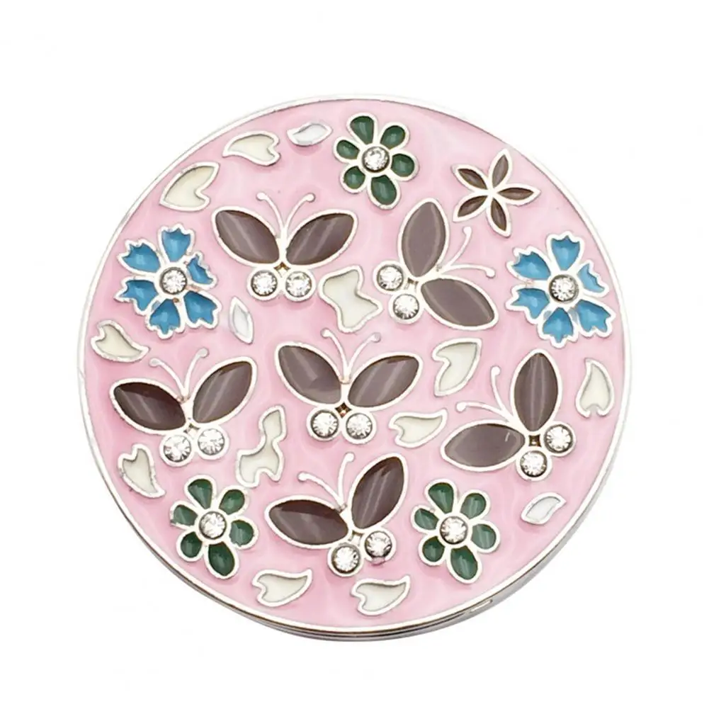 

Creative Handbag Hook Round Folding Portable Flowers 4.5cm Diameter Rhinestone Table Edge Student Bag Holder for Hotel Bag Hook