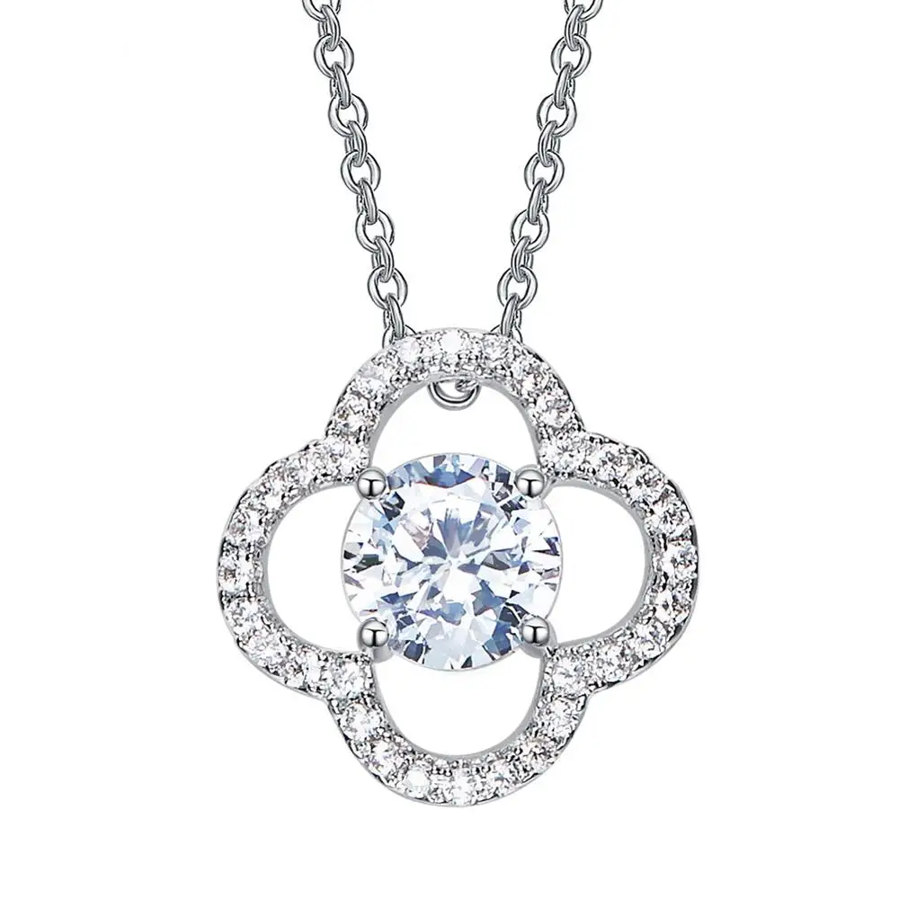 Ожерелье Warme Farben с кристаллами Swarovski, женское ожерелье с четырехлистным клевером, инкрустированное Zicon, ожерелье, колье, ювелирное изделие, подарок для девочек