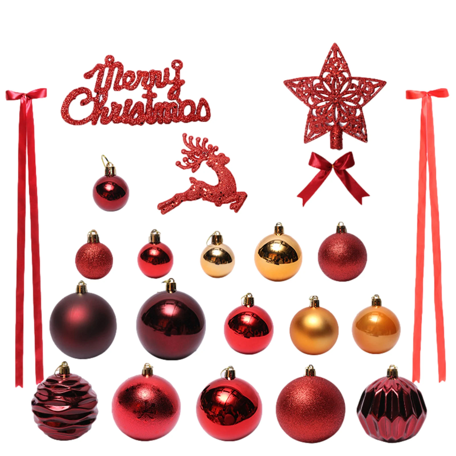 

81 PCS Christmas Balls Set Christmas Tree Decoration Ornaments Balls Xmas Tree Hangin Pendants Navidad 2022 New Year Decor