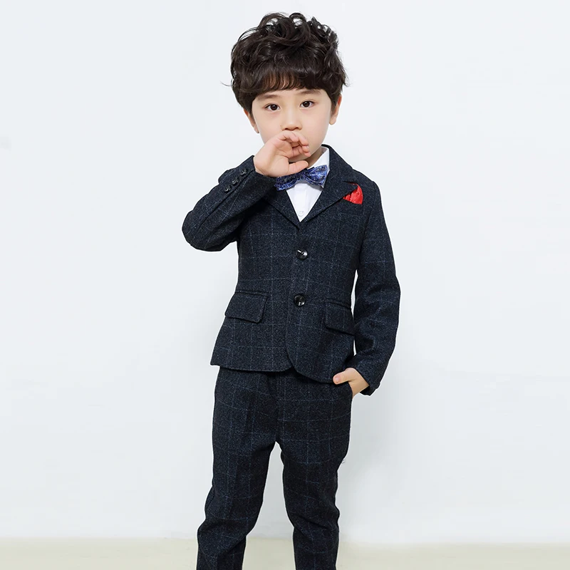 3 шт./компл. осень Формальные Детские костюмы для мальчиков одежда маленьких