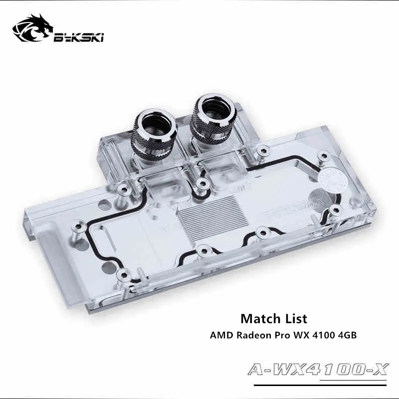 Bykski полный охват GPU водный блок для AMD Radeon Pro WX 4100 4 Гб видеокарта A WX4100 X|Жидкостные