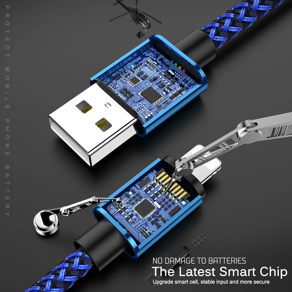 USB кабель для быстрой зарядки и передачи данных iPhone X XR Xs 11 Pro Max 6 s 7 8 Plus iPad 20 см 1 м 2 3