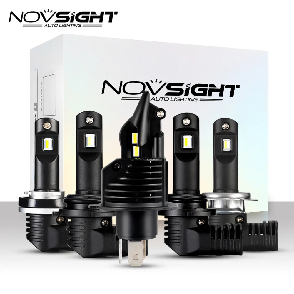 NOVSIGHT мини размер H11 Светодиодная лампа H4 для автомобильных фар лампы 70 Вт 9005 лм H7