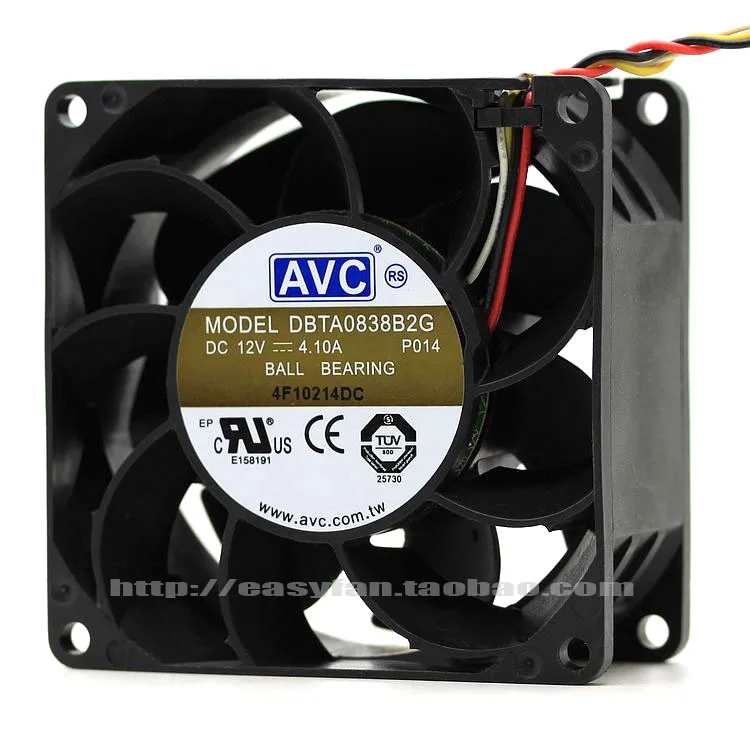 

Original box brand new AVC dbta0838b2g 12V 4.1a 8038 super violent cooling fan super strong air volume