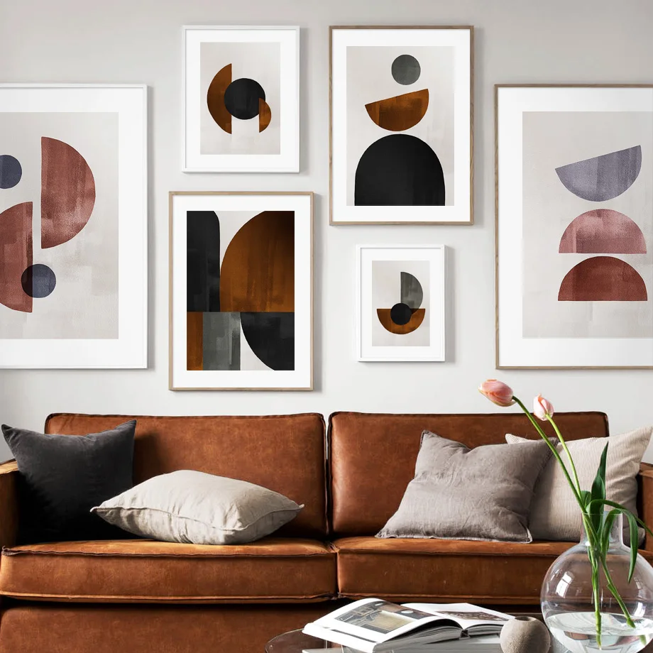 

Minimalist Brush Abstract Geometry Nordic Posters And Prints Wall Art Canvas Painting Wall Pictures For Living Room Home Decor