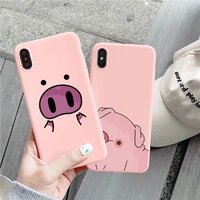 phone case for iphone 6s 7 8 plus se 2020 x xs max xr for iphone 11 12 13 pro max soft silicone pink cartoon pig cover funda