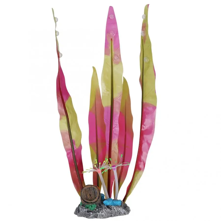 Декорация ландшафт для аквариума из силиконовой искусственной ламинарии с