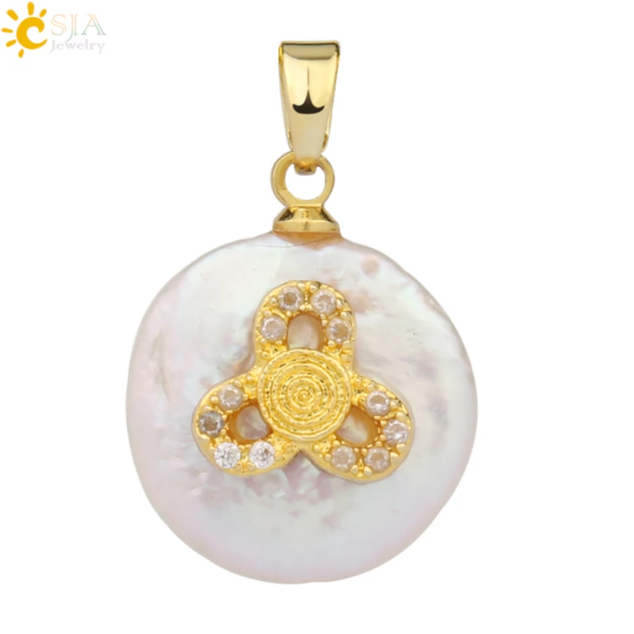 Pendant-M Csja кулон из пресноводного жемчуга крыло животное слон сова кролик растение кактус Подвески ожерелье со стразами для женщин Девушка G216 - Окраска металла: Pendant-M