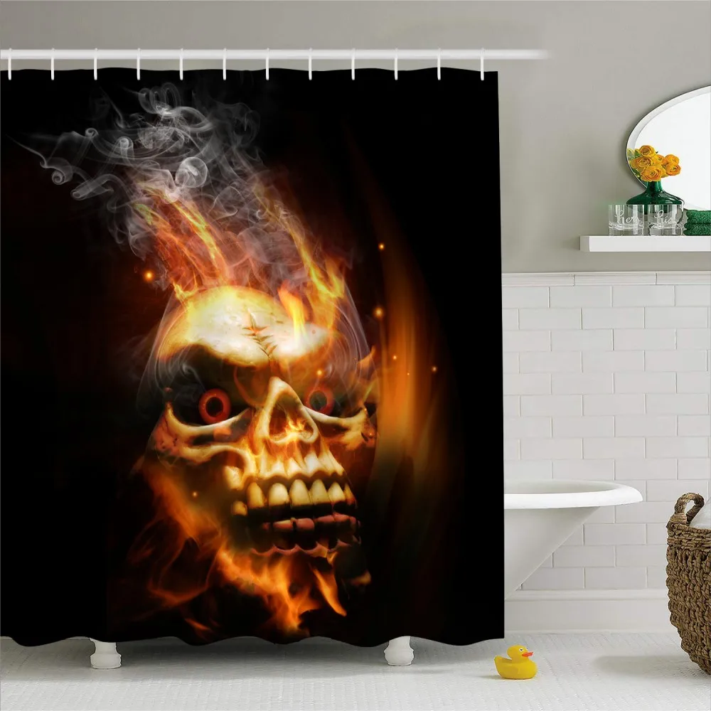 1 шт. сахарный череп занавеска для ванной 3D принт водонепроницаемый полиэстер