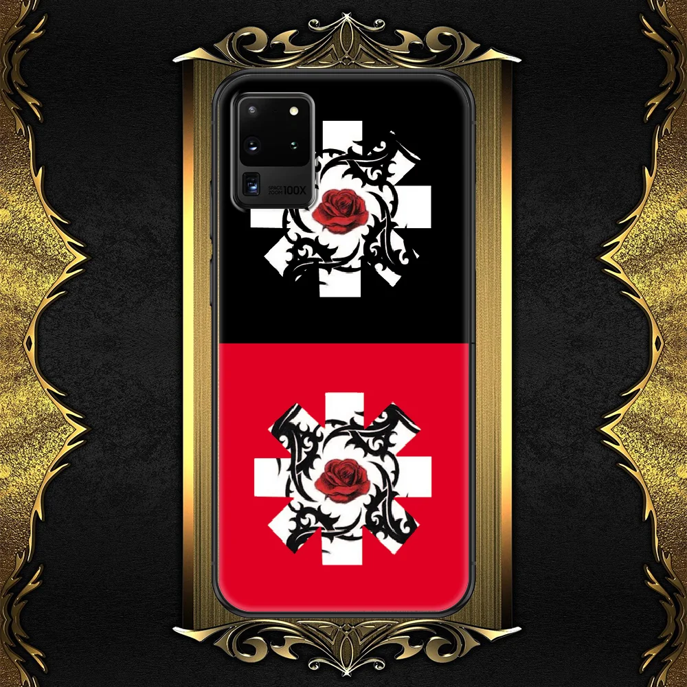 

Red Hot RHCP Chili Band Peppers Phone case For Samsung Galaxy Note 4 8 9 10 20 S8 S9 S10 S10E S20 Plus UITRA Ultra black tpu