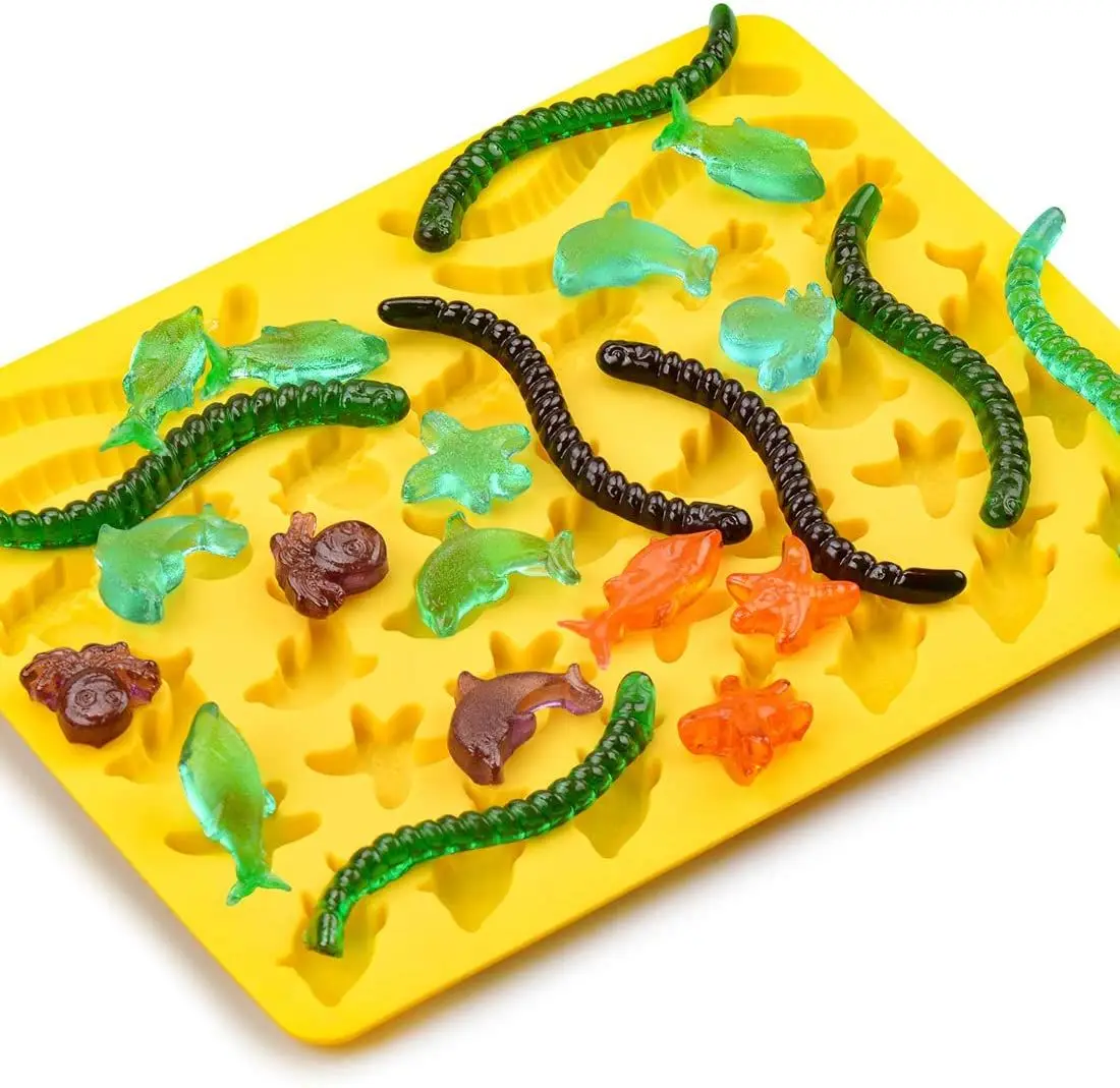 Силиконовая форма для шоколадных конфет силиконовая в виде червей Starfishs