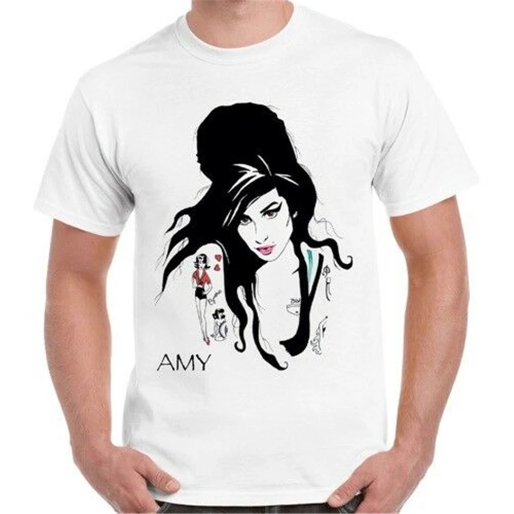 Amy Winehouse британский джаз певец Синтия крутая футболка унисекс 579 одежда с принтом