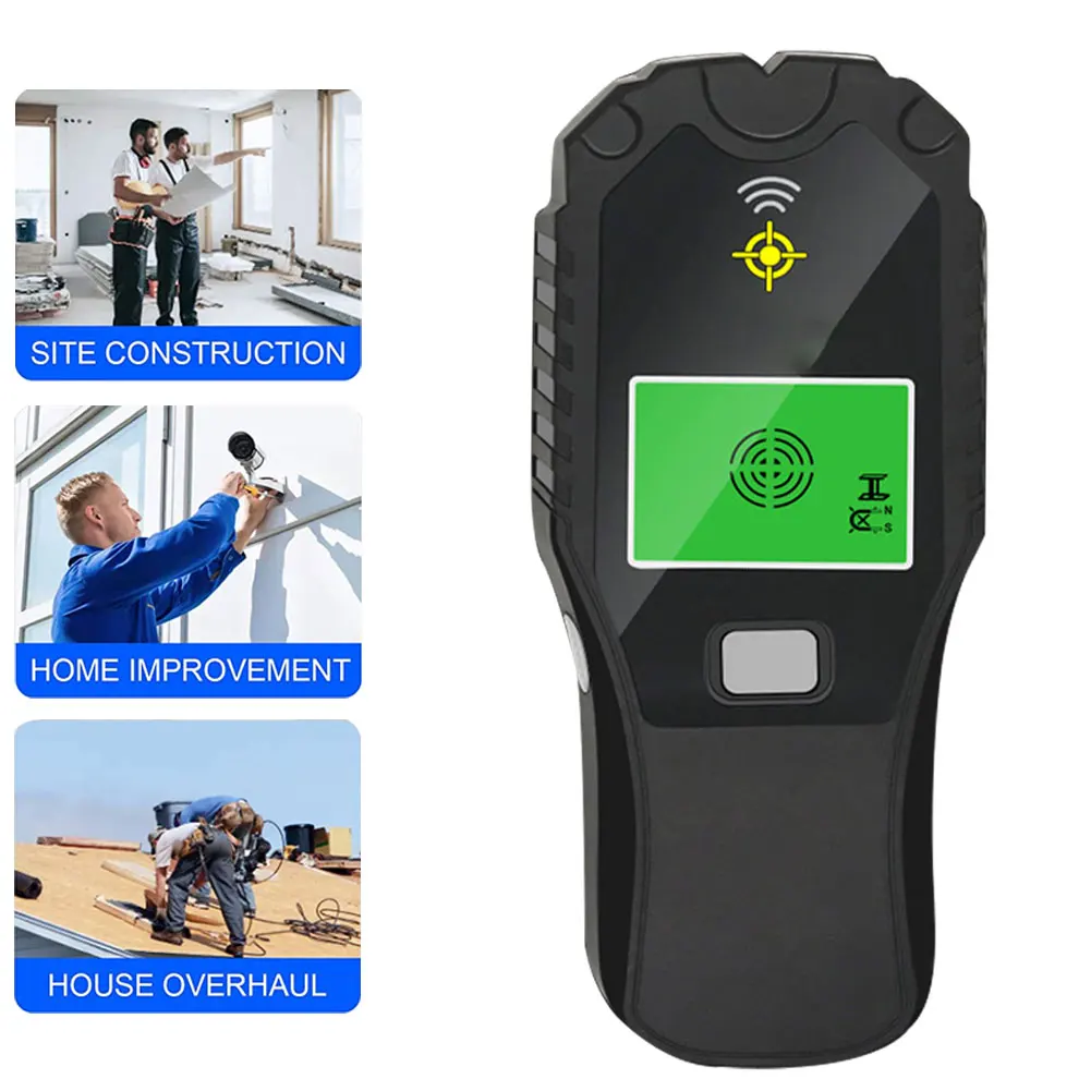 

Metal Detector LCD Display Black Wall Scanner Automatically Calibrated Precise Multifunctional Punching Positioning Tool