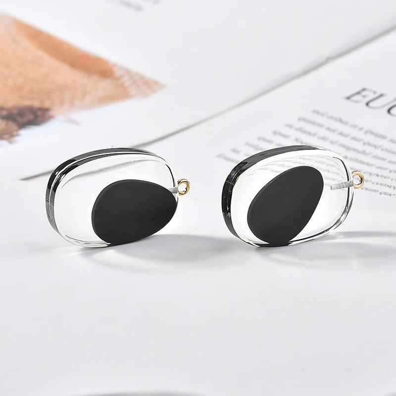 Высококачественный черный прозрачный акриловый эллиптический пояс висящий DIY