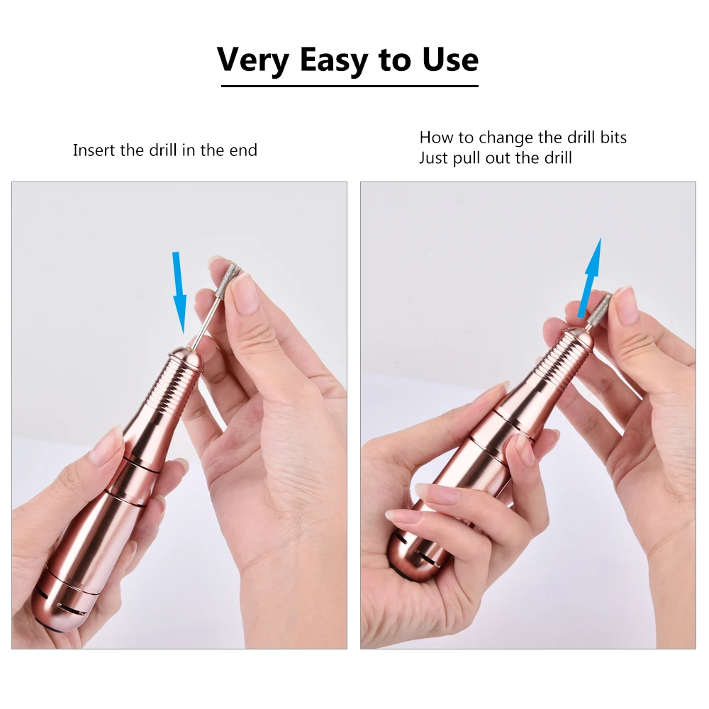 Электрическая дрель для дизайна ногтей пилка педикюра и маникюра 26000 об/мин 15