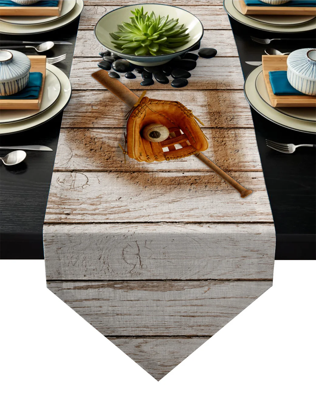 Table Runners Modern Retro Baseball Board Sports Tablecloths Creative Runner Decoration Party Holiday Decor | Дом и сад