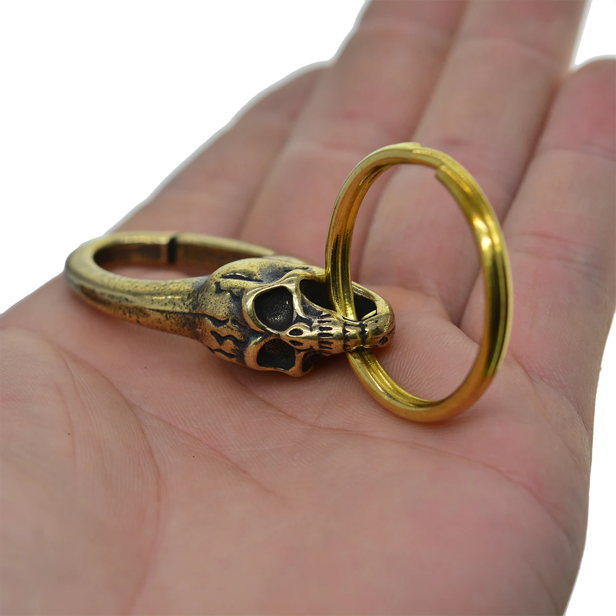 Ручная работа Весенняя оснастка овальная голова необработанная латунь японский