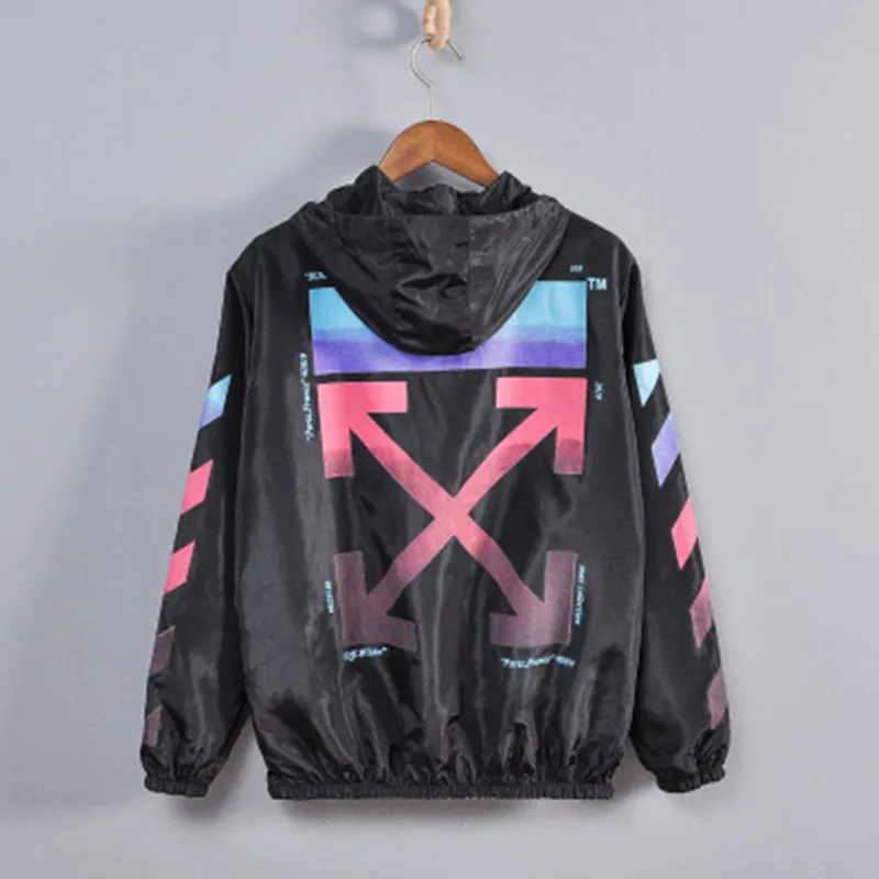 

Men and women couples wear hooded thin sun protection clothing student creative printing jacket coat top