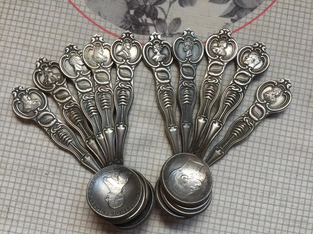 10 различных типов русских императорские ложки|Безвалютные монеты| |