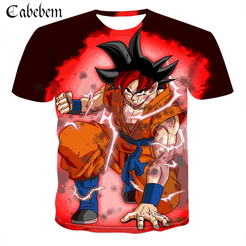 Новый 3D Dragon Ball Z Super Saiyan Shen Wukong Vegeta принт Мужская футболка с Короткими Рукавами