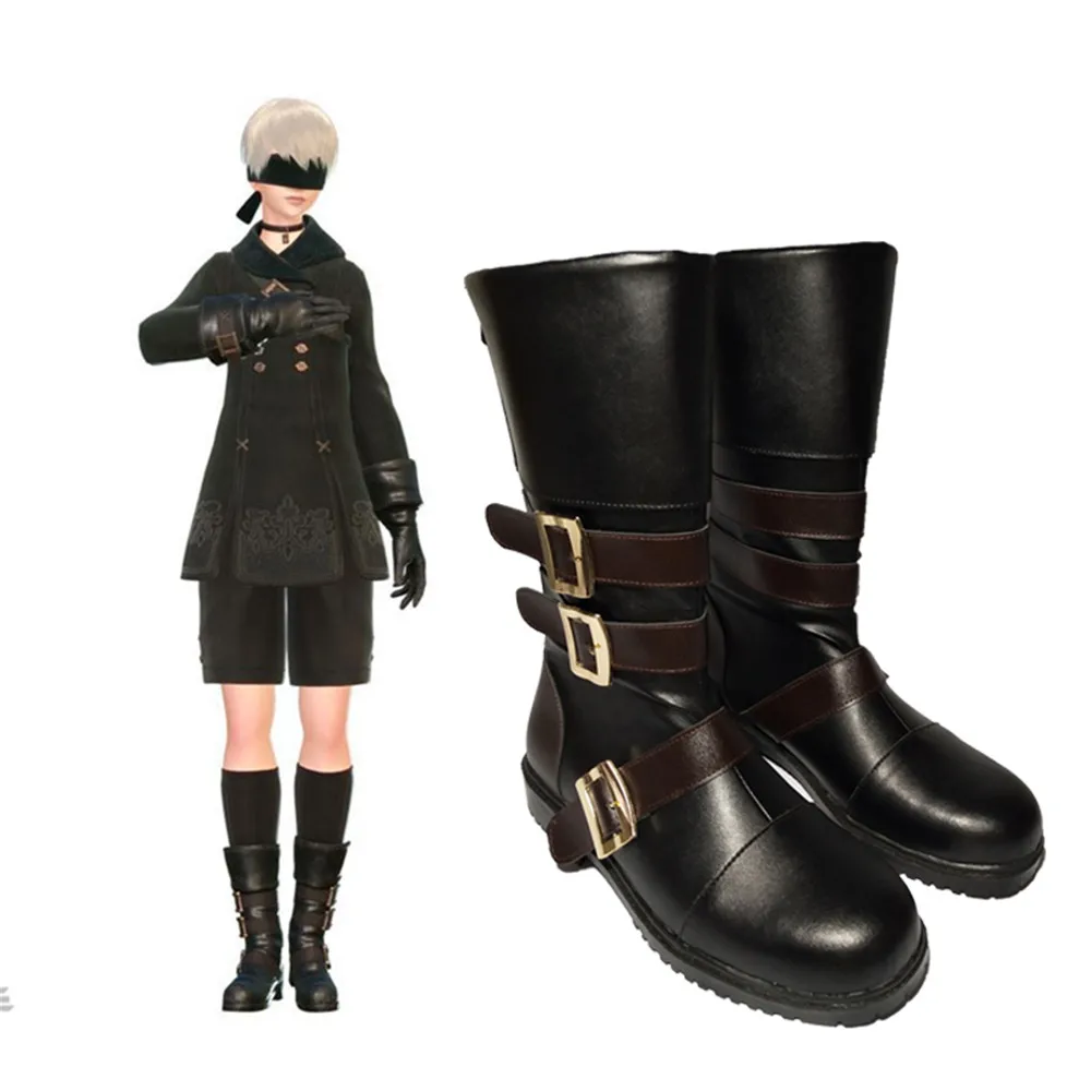 Лидер продаж NieR:Automata 2B YoRHa NO.2 Тип B nier automata 9s Обувь для косплея длинные черные